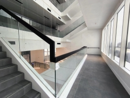 Staircase glass balustrade